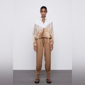 Zara Satin Effect Hoodie & Jogger Tracksuit